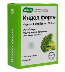 Индол форте, капсулы 0.23 г 60 шт БАД к пище (индол-3-карбинол 100 мг)