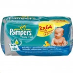 Салфетки влажные детские, Pampers (Памперс) 128 шт беби фреш